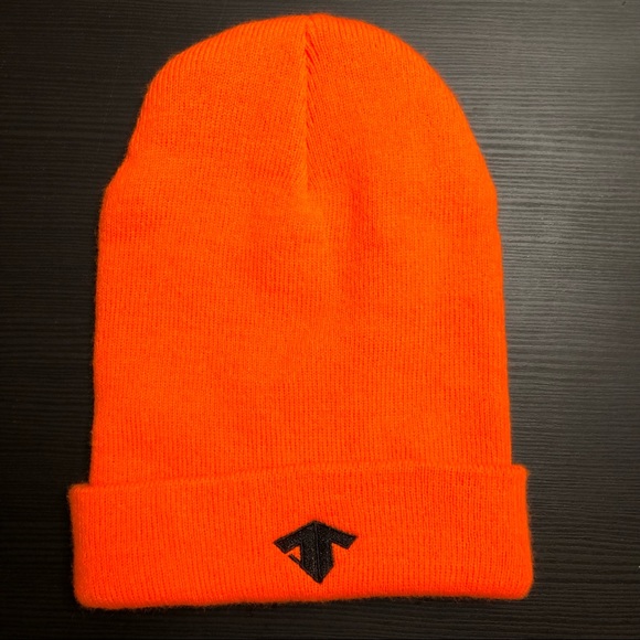Orange Beanie Cuff Plain Knit Ski Skull  Winter Warm Slouchy Men Women Unisex - Picture 2 of 2